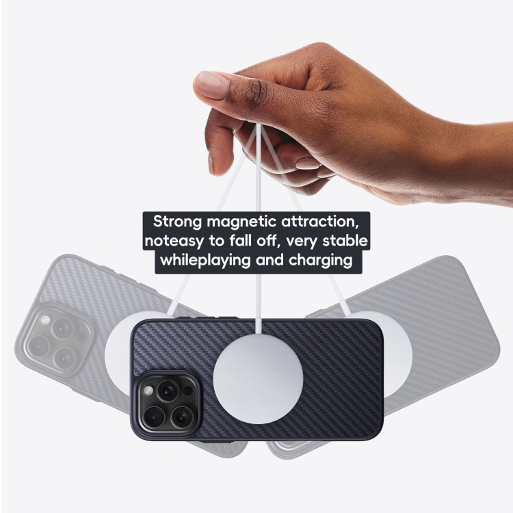 For iPhone 16 Pro Max Carbon Fiber Kevlar MagSafe Magnetic Phone Case(Black) For iPhone 16 Pro Max Carbon Fiber Kevlar MagSafe Magnetic Phone Case(Black)