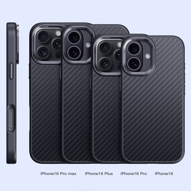 For iPhone 16 Pro Max Carbon Fiber Kevlar MagSafe Magnetic Phone Case(Black) For iPhone 16 Pro Max Carbon Fiber Kevlar MagSafe Magnetic Phone Case(Black)
