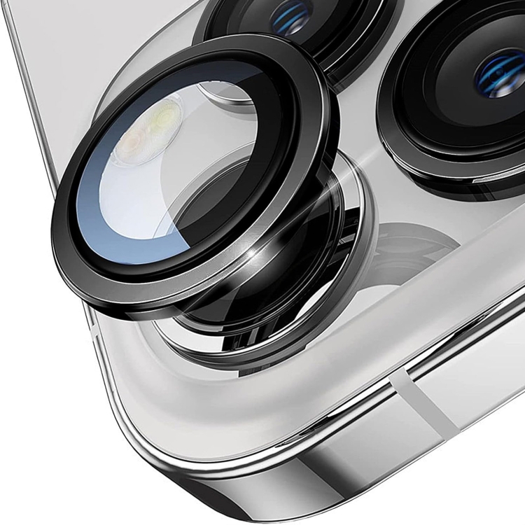 For iPhone 16 Pro / 16 Pro Max Back Camera Cover Tempered Glass Lens Film(Black) For iPhone 16 Pro / 16 Pro Max Back Camera Cover Tempered Glass Lens Film(Black)