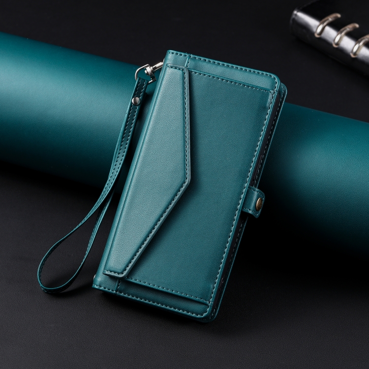 For iPhone 13 mini Wallet Multi-card Slot Leather Phone Case with Lanyard(Green) For iPhone 13 mini Wallet Multi-card Slot Leather Phone Case with Lanyard(Green)