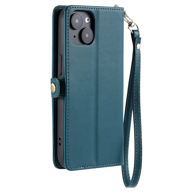 For iPhone 13 mini Wallet Multi-card Slot Leather Phone Case with Lanyard(Green) For iPhone 13 mini Wallet Multi-card Slot Leather Phone Case with Lanyard(Green)