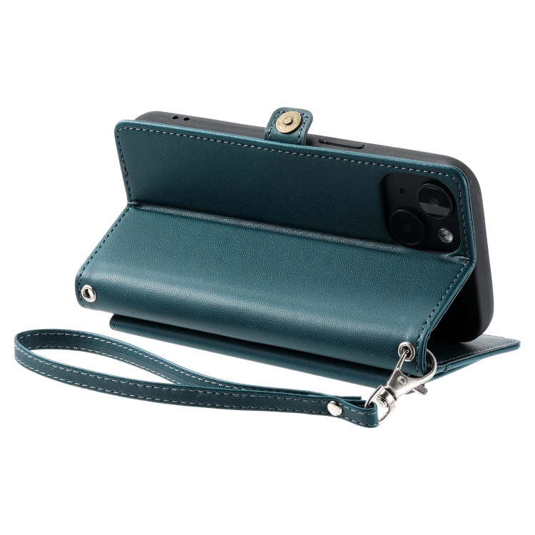 For iPhone 13 mini Wallet Multi-card Slot Leather Phone Case with Lanyard(Green) For iPhone 13 mini Wallet Multi-card Slot Leather Phone Case with Lanyard(Green)