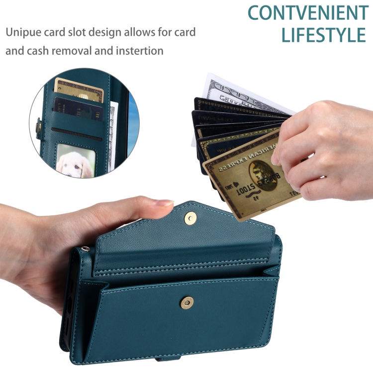 For iPhone 13 mini Wallet Multi-card Slot Leather Phone Case with Lanyard(Green) For iPhone 13 mini Wallet Multi-card Slot Leather Phone Case with Lanyard(Green)