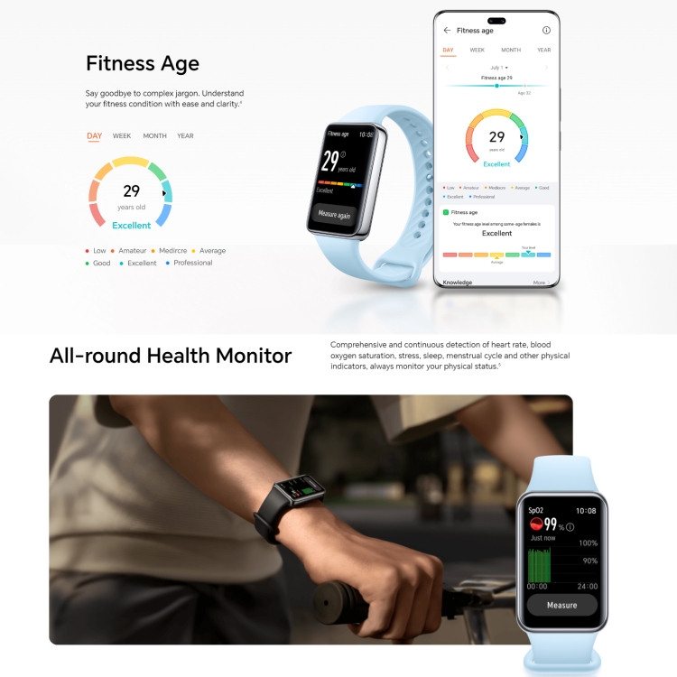 Honor Band 9, inch AMOLED Screen, Support Heart Rate Blood