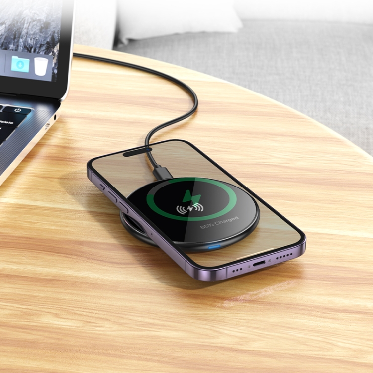 BOROFONE BQ36 15W Ultra-thin Desktop Wireless Fast Charger(Black) BOROFONE BQ36 15W Ultra-thin Desktop Wireless Fast Charger(Black)