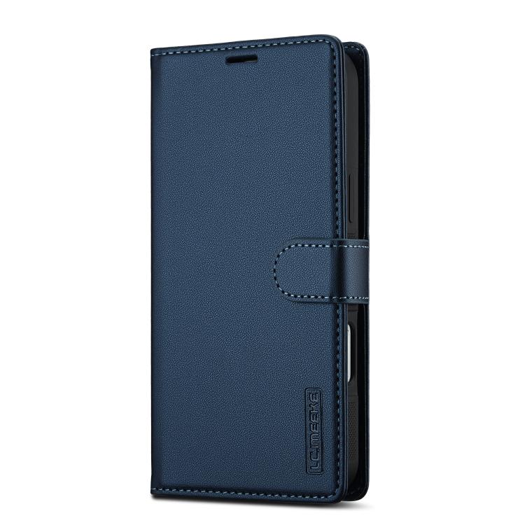 For iPhone 17 Pro Max LC.IMEEKE L2 Series Detachable Magsafe PU Phone Case with Lanyard(Blue) - 1