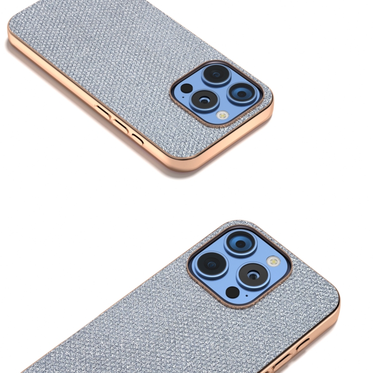 For iPhone 16 Pro Max Nano Plating Diamond Texture Phone Case(Black) For iPhone 16 Pro Max Nano Plating Diamond Texture Phone Case(Black)