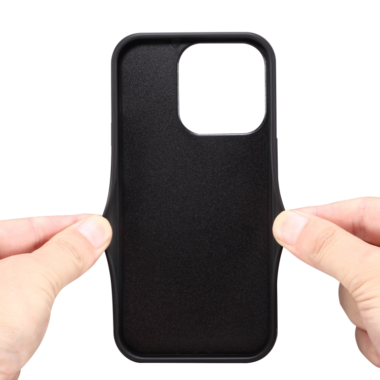 For iPhone 16 Pro Max Denior D06 PU Back Cover Card Slot Holder Phone Case(Black) For iPhone 16 Pro Max Denior D06 PU Back Cover Card Slot Holder Phone Case(Black)