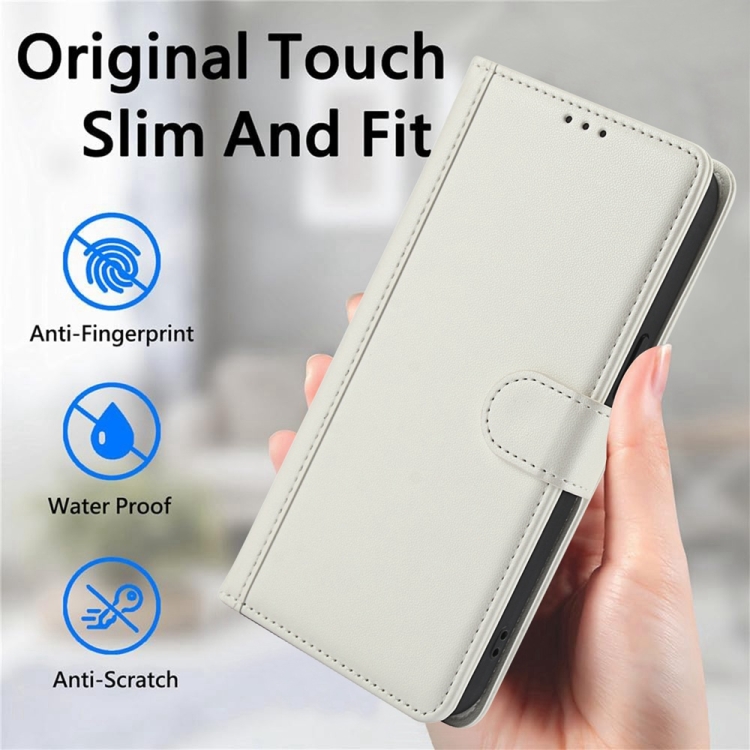 For iPhone 16 Plus Skin Feel Pure Color Card Slots Leather Phone Case with Dual Lanyard(White) For iPhone 16 Plus Skin Feel Pure Color Card Slots Leather Phone Case with Dual Lanyard(White)
