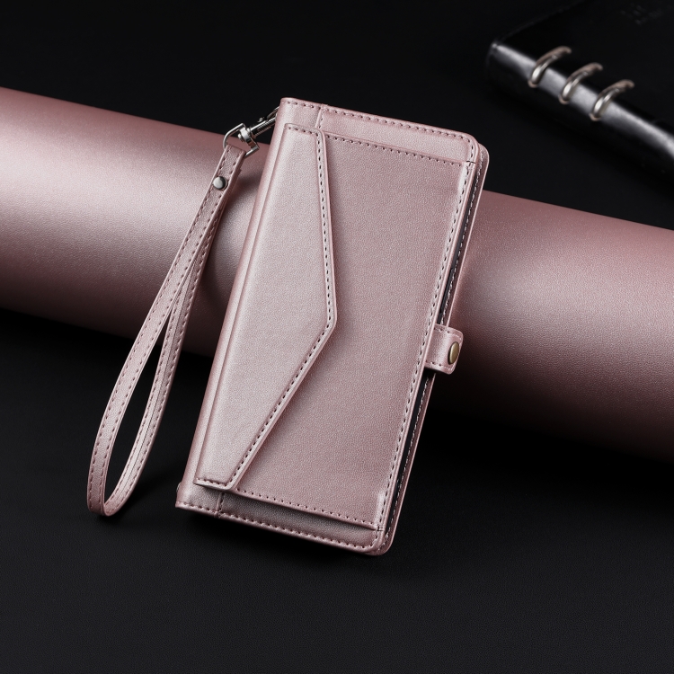 For Samsung Galaxy S24 Ultra 5G Wallet Multi-card Slot Leather Phone Case with Lanyard(Rose Gold) For Samsung Galaxy S24 Ultra 5G Wallet Multi-card Slot Leather Phone Case with Lanyard(Rose Gold)