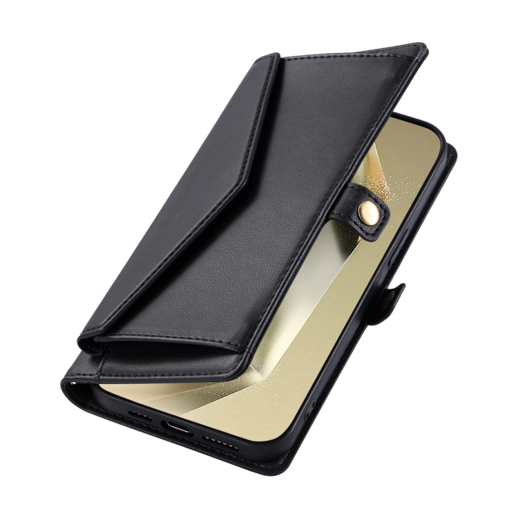 For Samsung Galaxy S25+ 5G Wallet Multi-card Slot Leather Phone Case with Lanyard(Black) For Samsung Galaxy S25+ 5G Wallet Multi-card Slot Leather Phone Case with Lanyard(Black)
