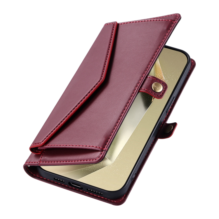 For Samsung Galaxy S25 Ultra 5G Wallet Multi-card Slot Leather Phone Case with Lanyard(Wine Red) For Samsung Galaxy S25 Ultra 5G Wallet Multi-card Slot Leather Phone Case with Lanyard(Wine Red)