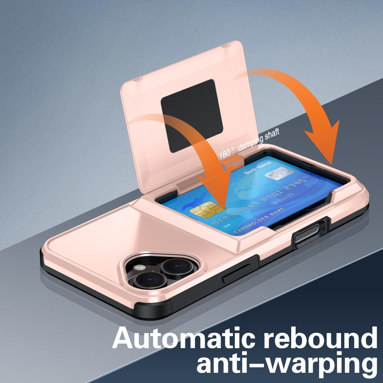 For iPhone 12 Pro Max Card Slot Holder Phone Case(Blue) - Technical View