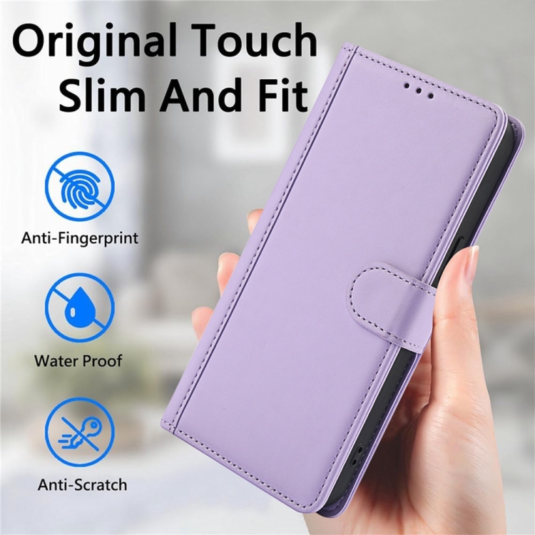 For Samsung Galaxy S23+ 5G Skin Feel Pure Color Card Slots Leather Phone Case with Dual Lanyard(Purple) For Samsung Galaxy S23+ 5G Skin Feel Pure Color Card Slots Leather Phone Case with Dual Lanyard(Purple)