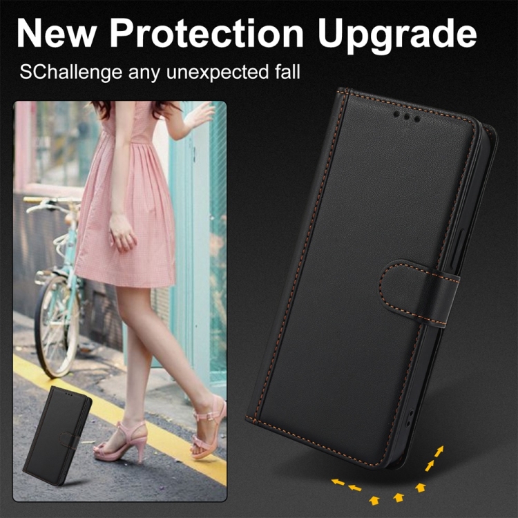 For Samsung Galaxy S23 Ultra 5G Skin Feel Pure Color Card Slots Leather Phone Case with Dual Lanyard(Black) For Samsung Galaxy S23 Ultra 5G Skin Feel Pure Color Card Slots Leather Phone Case with Dual Lanyard(Black)