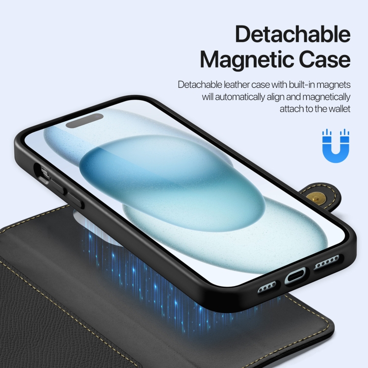 For iPhone 15 DUX DUCIS Lawa Series 2 in 1 Wallet Zipper Detachable MagSafe Phone Case with Lanyard(Black) For iPhone 15 DUX DUCIS Lawa Series 2 in 1 Wallet Zipper Detachable MagSafe Phone Case with Lanyard(Black)