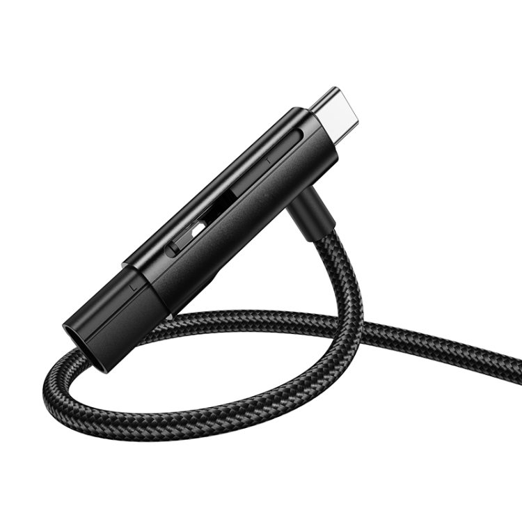 hoco U135 USB-C / Type-C to 8 Pin, USB-C / Type-C Incredible 2 in 1 Charging Data Cable, Length:1m(Black) hoco U135 USB-C / Type-C to 8 Pin, USB-C / Type-C Incredible 2 in 1 Charging Data Cable, Length:1m(Black)