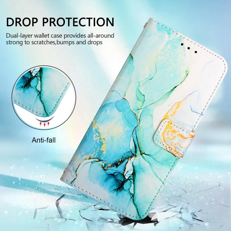 For Xiaomi 15S Pro PT003 Marble Pattern Flip Leather Phone Case(Green)