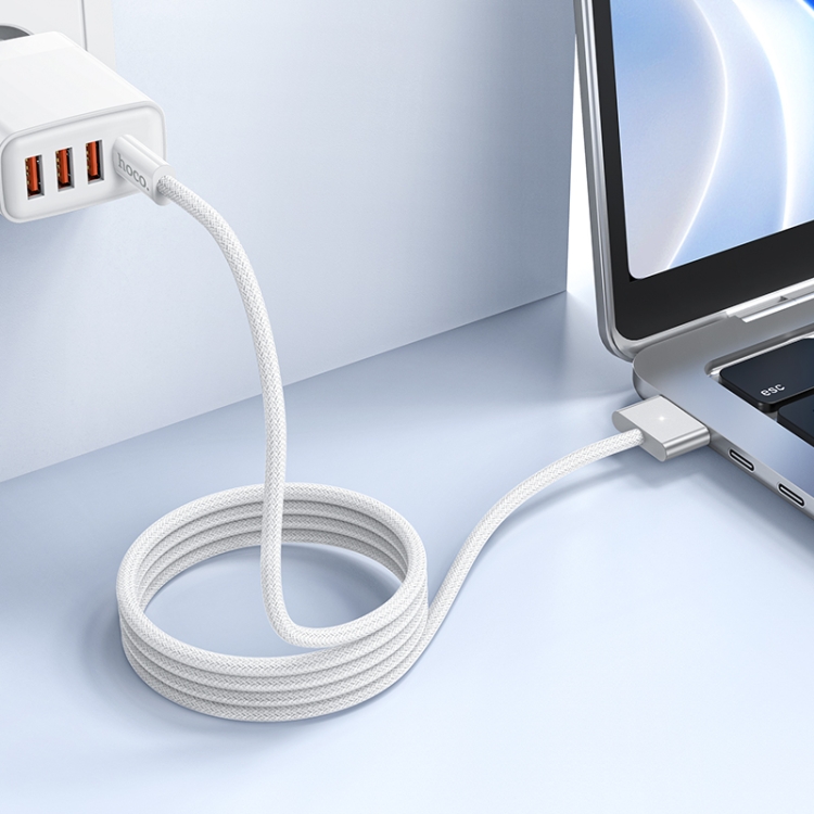 hoco X103 Type-C to MagSafe3 140W Magnetic Charging Cable, Length:2m(White) hoco X103 Type-C to MagSafe3 140W Magnetic Charging Cable, Length:2m(White)