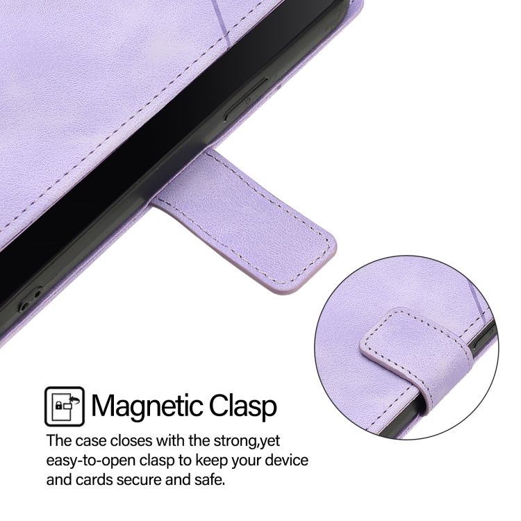 For Samsung Galaxy S24 FE 5G Skin-feel Embossed Leather Phone Case(Light Purple) For Samsung Galaxy S24 FE 5G Skin-feel Embossed Leather Phone Case(Light Purple)