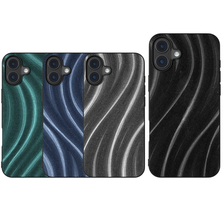 For iPhone 16 Galactic Pattern Protective Phone Case(Black) For iPhone 16 Galactic Pattern Protective Phone Case(Black)