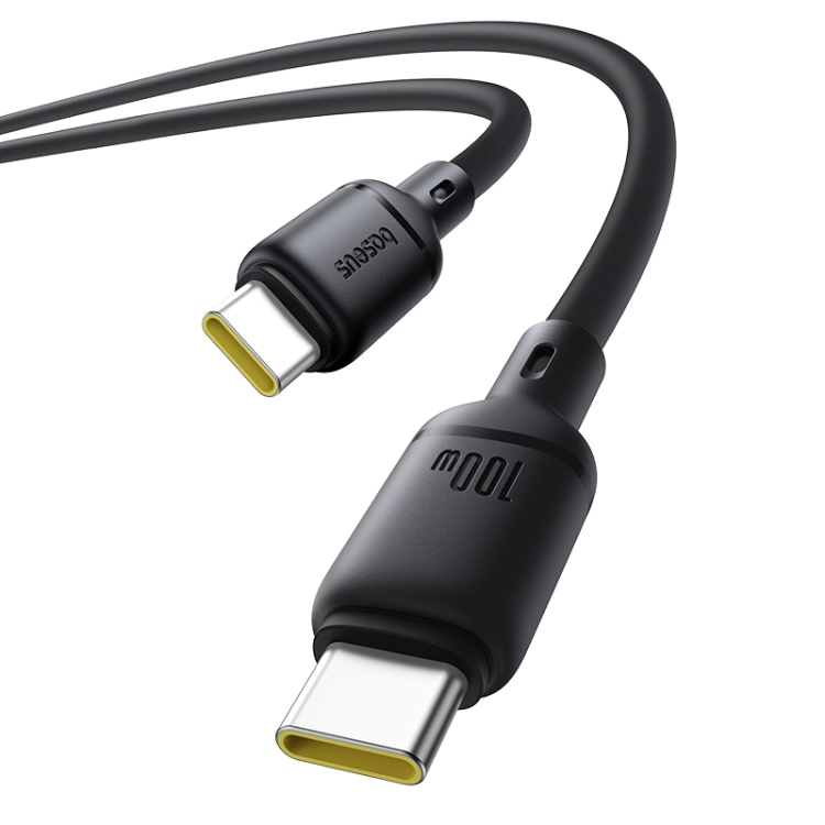 Baseus Silky Series 1m 100W USB-C / Type-C to Type-C Fast Charging Cable(Black) - 3