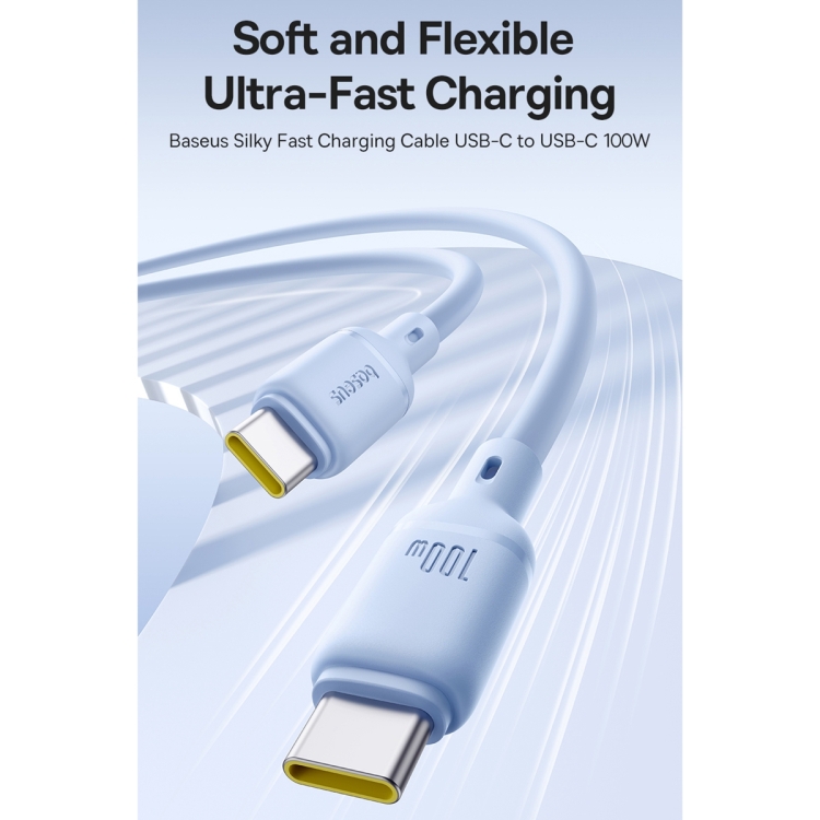 Baseus Silky Series 1m 100W USB-C / Type-C to Type-C Fast Charging Cable(Black) - B1