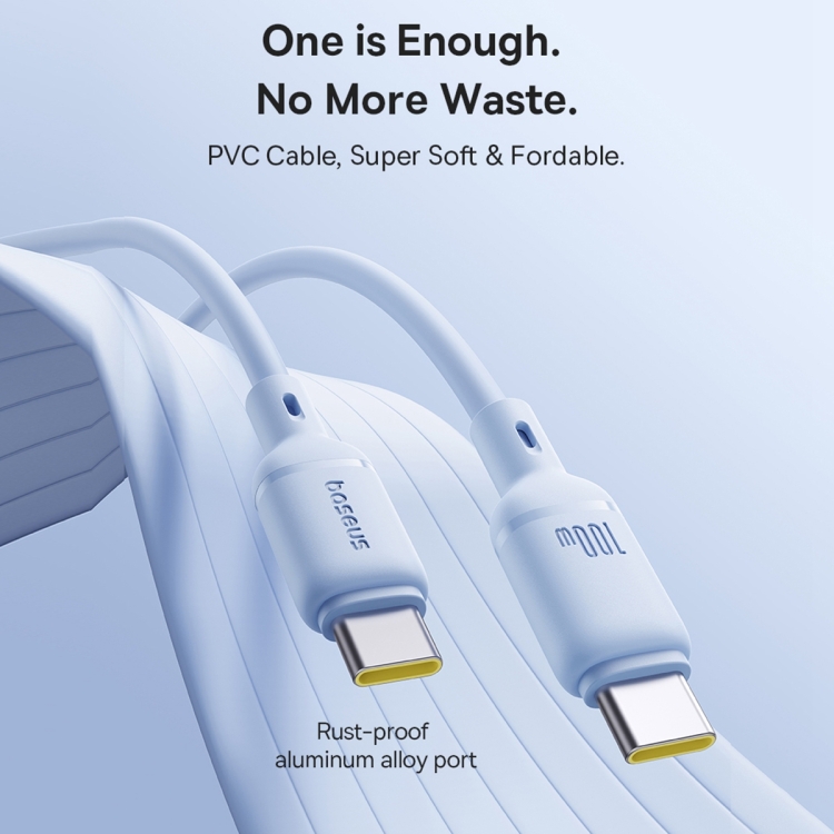 Baseus Silky Series 1m 100W USB-C / Type-C to Type-C Fast Charging Cable(Black) - B3
