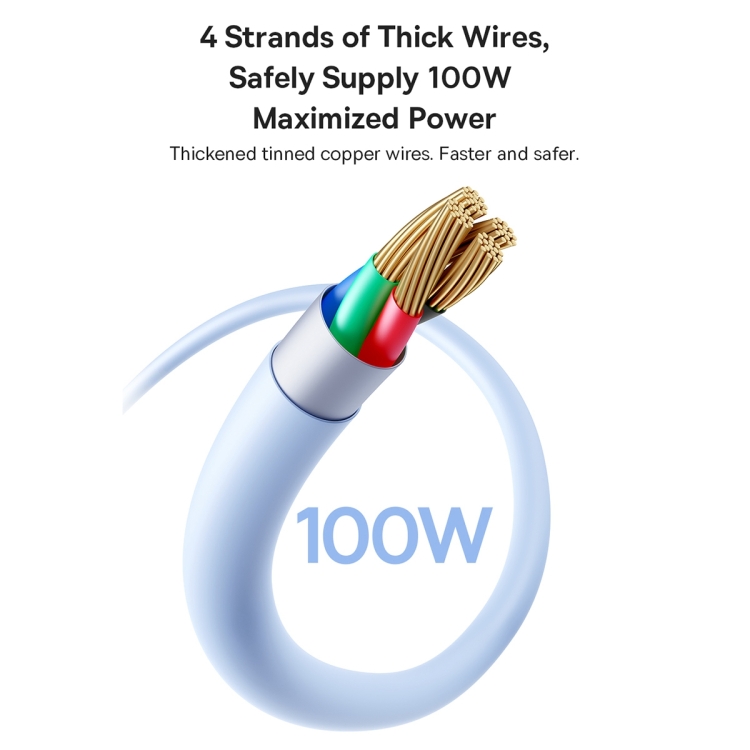 Baseus Silky Series 1m 100W USB-C / Type-C to Type-C Fast Charging Cable(Black) - B9