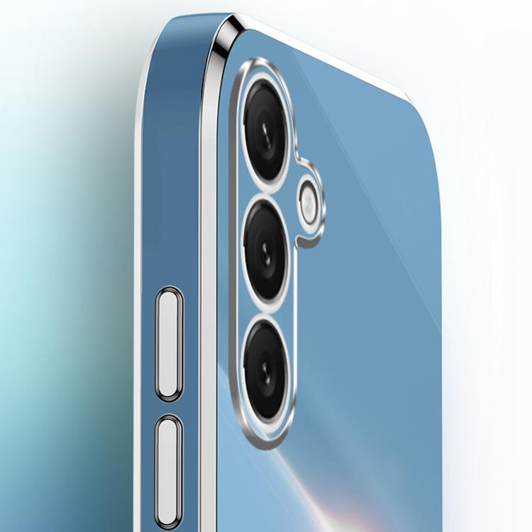 For Samsung Galaxy S25 FE 5G XINLI Straight Edge 6D Electroplate TPU Phone Case(Pink)