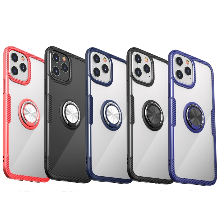 For iPhone 12 Pro Max Shockproof Transparent TPU + Acrylic Protective Case with Ring Holder(Black) For iPhone 12 Pro Max Shockproof Transparent TPU + Acrylic Protective Case with Ring Holder(Black)