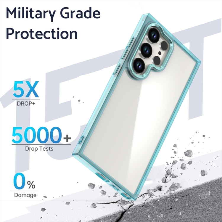 For Samsung Galaxy S24 Ultra 5G Shine High Transparency Acrylic Phone Case(Purple) For Samsung Galaxy S24 Ultra 5G Shine High Transparency Acrylic Phone Case(Purple)