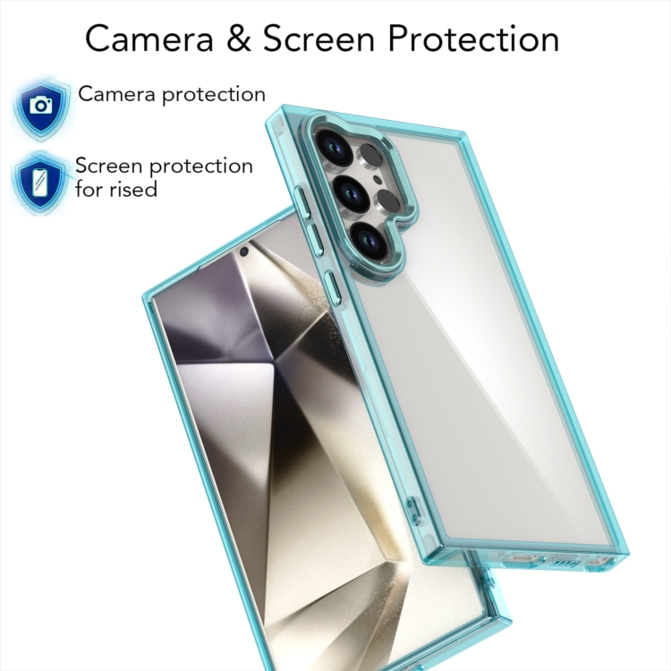 For Samsung Galaxy S24 Ultra 5G Shine High Transparency Acrylic Phone Case(Purple) For Samsung Galaxy S24 Ultra 5G Shine High Transparency Acrylic Phone Case(Purple)