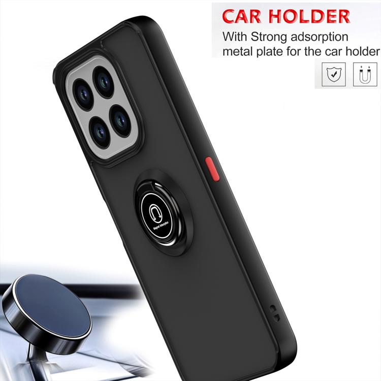 For Honor X6c 4G Q Shadow 1 Series TPU + PC Phone Case with Ring(Black+Red)