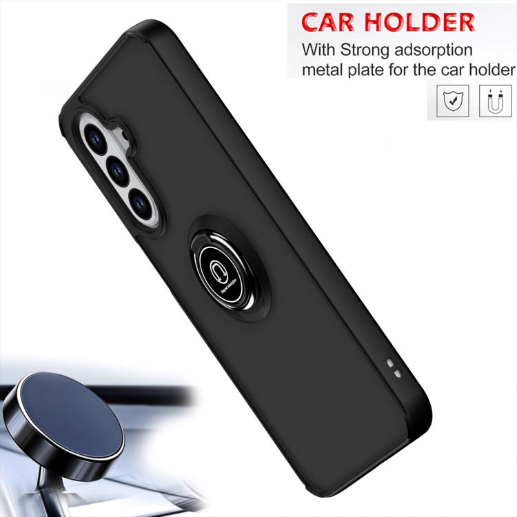 For Samsung Galaxy A17 5G Q Shadow 1 Series TPU + PC Phone Case with Ring(Black+Red)