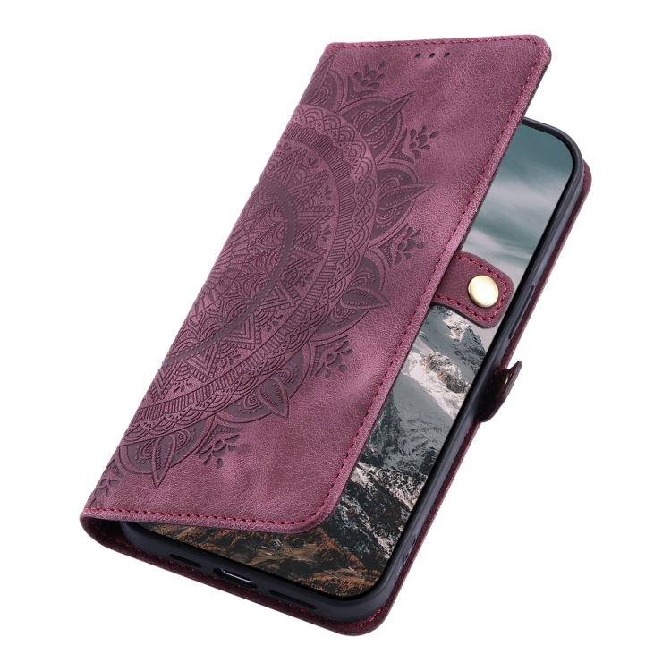 For iPhone 7 / 8 / SE 2022 Skin Feel Totem Embossed Leather Phone Case(Wine Red) For iPhone 7 / 8 / SE 2022 Skin Feel Totem Embossed Leather Phone Case(Wine Red)