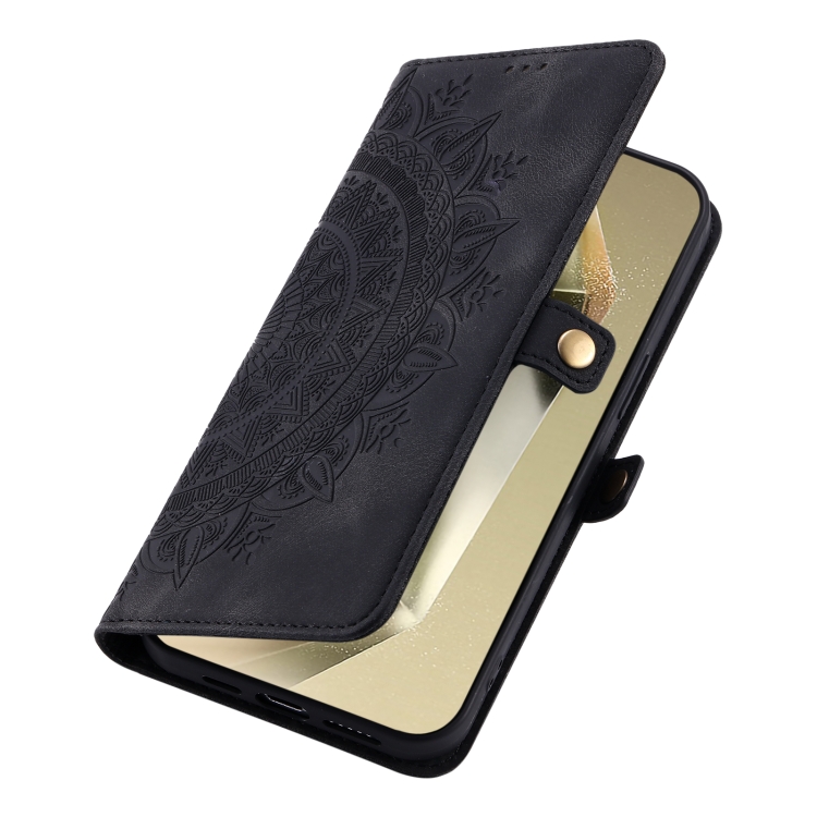 For Samsung Galaxy S23 FE 5G Skin Feel Totem Embossed Leather Phone Case(Black) For Samsung Galaxy S23 FE 5G Skin Feel Totem Embossed Leather Phone Case(Black)