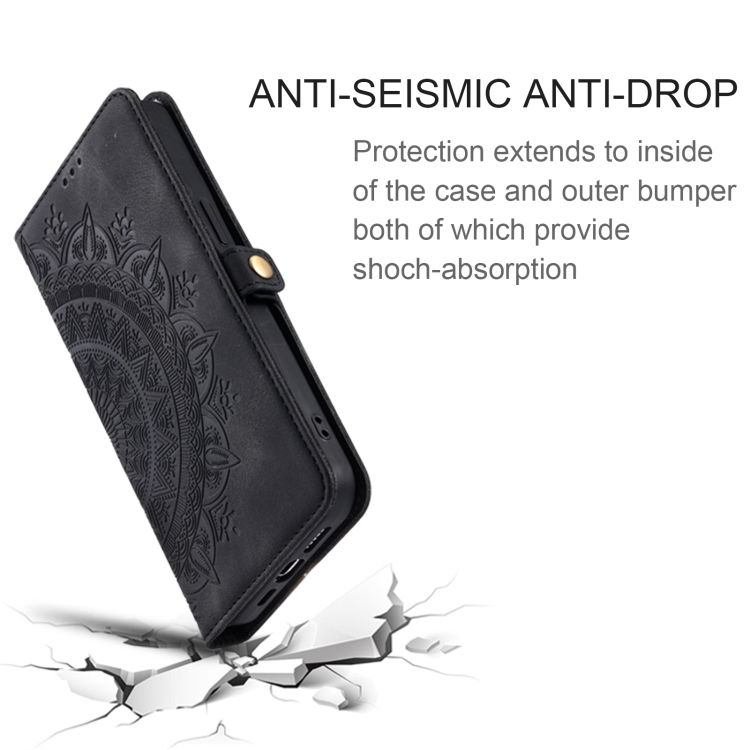 For Samsung Galaxy S23 FE 5G Skin Feel Totem Embossed Leather Phone Case(Black) For Samsung Galaxy S23 FE 5G Skin Feel Totem Embossed Leather Phone Case(Black)