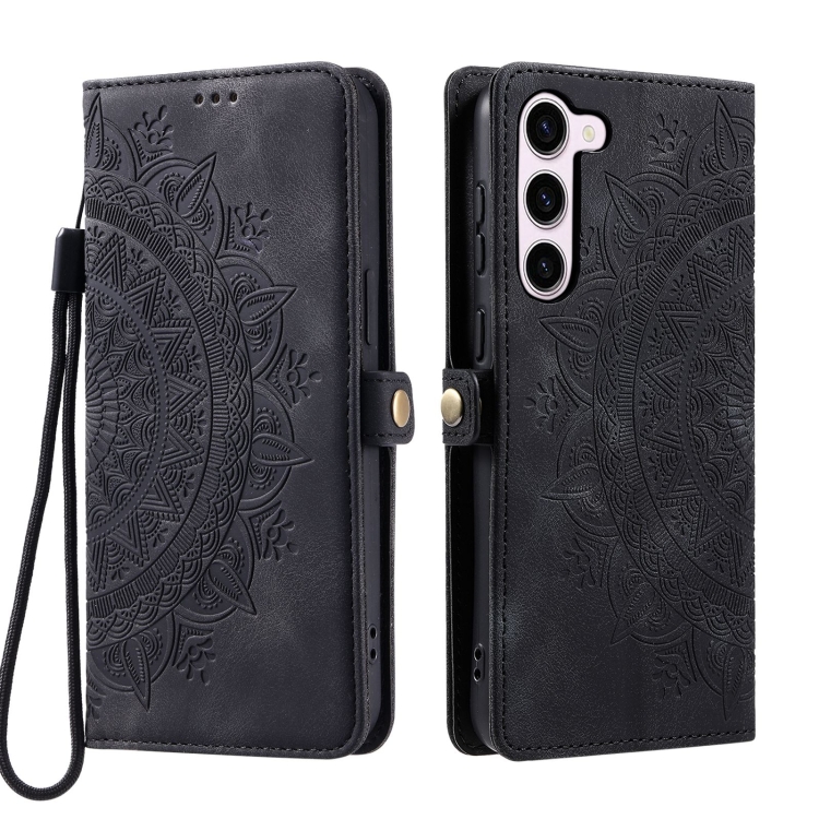 For Samsung Galaxy S23+ 5G Skin Feel Totem Embossed Leather Phone Case(Black) For Samsung Galaxy S23+ 5G Skin Feel Totem Embossed Leather Phone Case(Black)