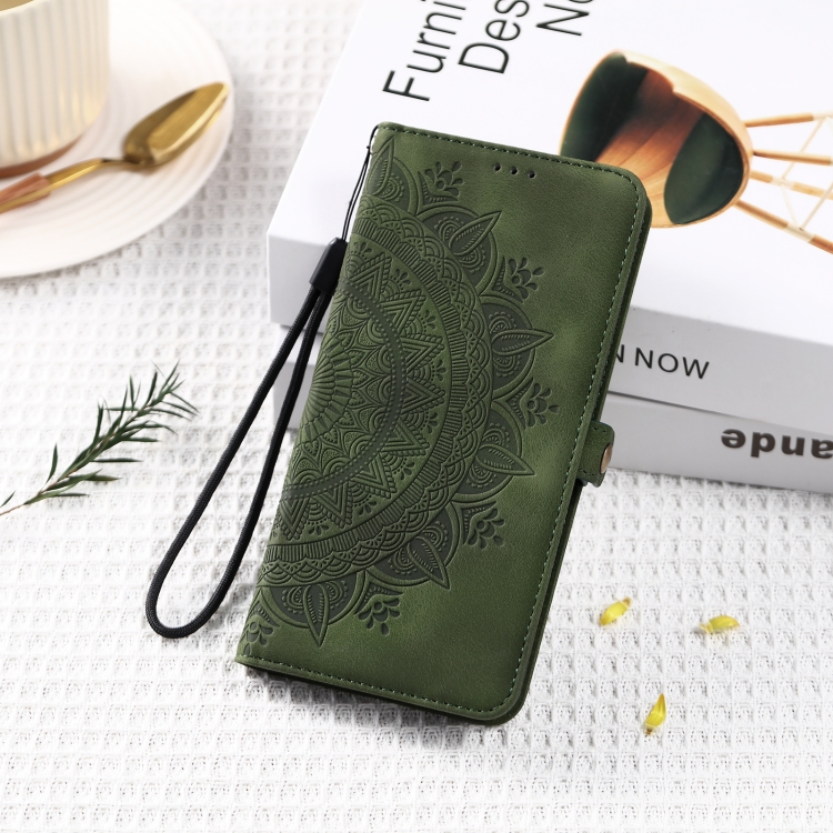For Samsung Galaxy S22 Ultra 5G Skin Feel Totem Embossed Leather Phone Case(Deep Green) For Samsung Galaxy S22 Ultra 5G Skin Feel Totem Embossed Leather Phone Case(Deep Green)