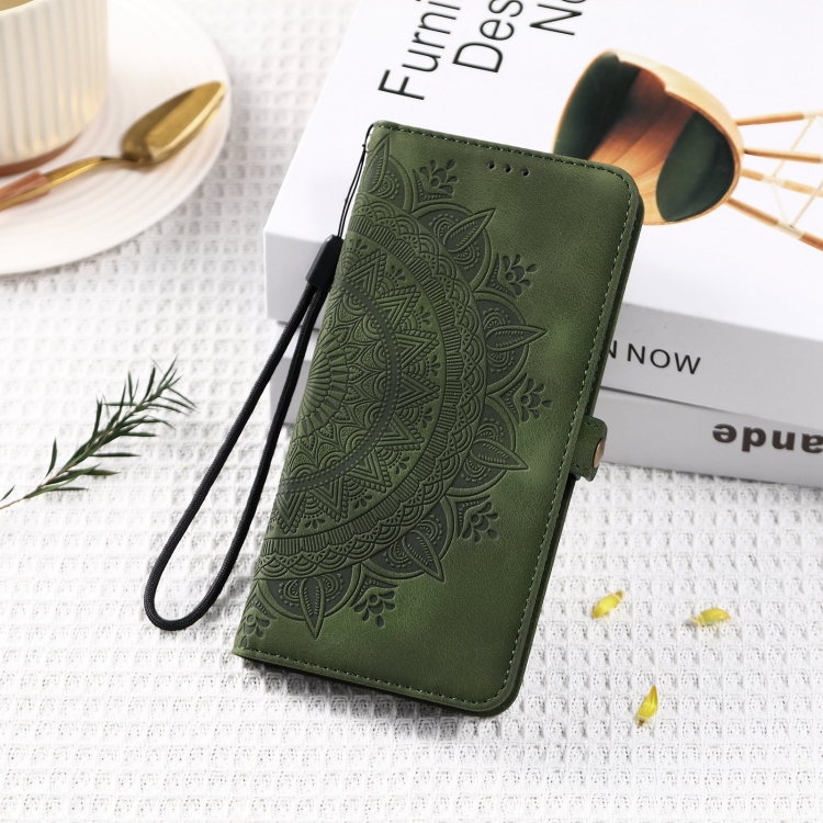 For Samsung Galaxy S25 5G Skin Feel Totem Embossed Leather Phone Case(Deep Green) For Samsung Galaxy S25 5G Skin Feel Totem Embossed Leather Phone Case(Deep Green)