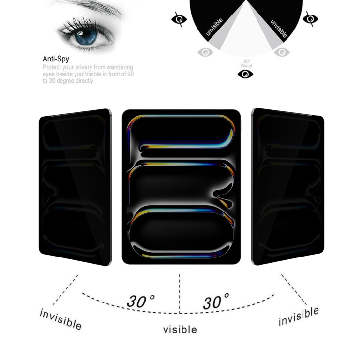 For iPad Pro 13 2024 0.33mm 9H 2.5D Privacy Anti-glare Explosion-proof Tempered Glass Film For iPad Pro 13 2024 0.33mm 9H 2.5D Privacy Anti-glare Explosion-proof Tempered Glass Film