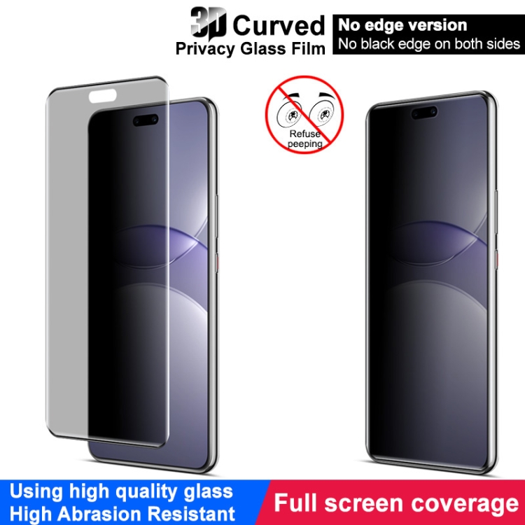 For Huawei nova 13 Pro imak No Edge Version 3D Curved Privacy Full Screen Tempered Glass Film