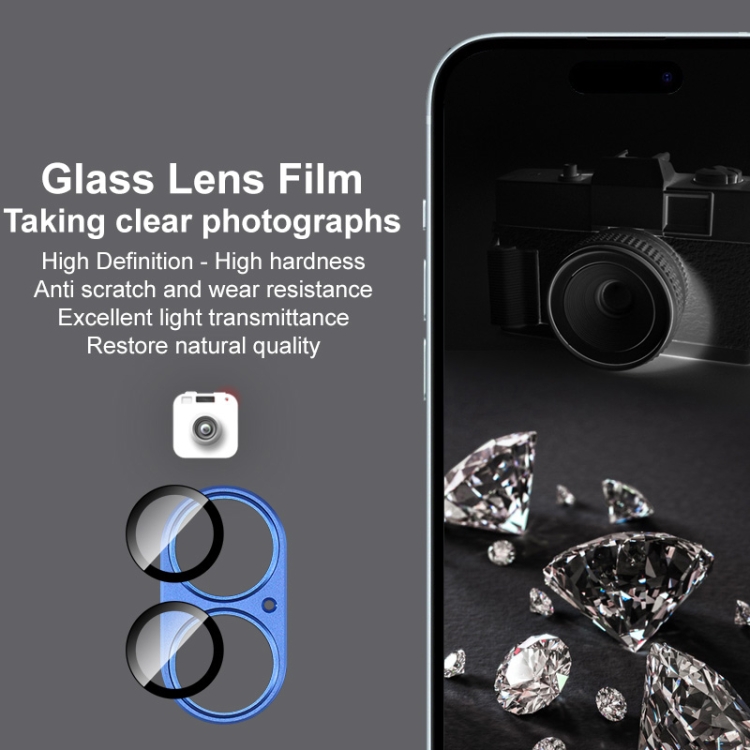 For iPhone 16 / 16 Plus IMAK Metal Armor Premium Camera Protector Film(Black) For iPhone 16 / 16 Plus IMAK Metal Armor Premium Camera Protector Film(Black)