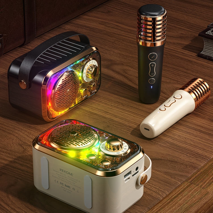 WK WD-03 Honey Portable Mini Bluetooth Speaker with RGB Light(Black)