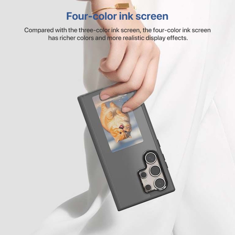For Samsung Galaxy S24 Ultra 5G Four-Color E-ink Screen NFC DIY Phone Case(Black) For Samsung Galaxy S24 Ultra 5G Four-Color E-ink Screen NFC DIY Phone Case(Black)