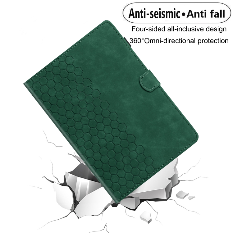 For iPad Pro 9.7 / 9.7 2018 / 2017 Honeycomb Embossed Leather Smart Tablet Case(Green) For iPad Pro 9.7 / 9.7 2018 / 2017 Honeycomb Embossed Leather Smart Tablet Case(Green)