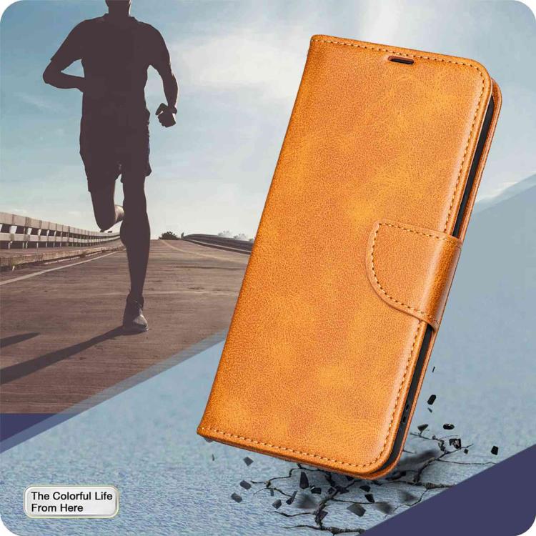 For Redmi 15a 5G Lambskin Texture Pure Color Flip Leather Phone Case(Yellow)