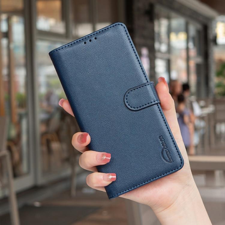 For Redmi 15 5G Global / 15 4G SEA 169.5mm Litchi Texture RFID Anti-theft Leather Phone Case(Blue)
