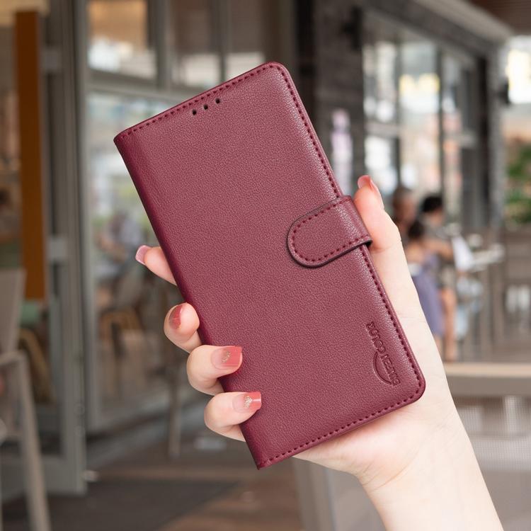 For Redmi K90/Poco F8 Pro Litchi Texture RFID Anti-theft Leather Phone Case(Red)